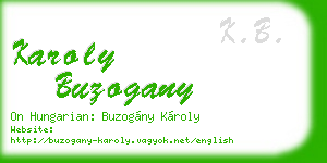 karoly buzogany business card