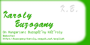 karoly buzogany business card